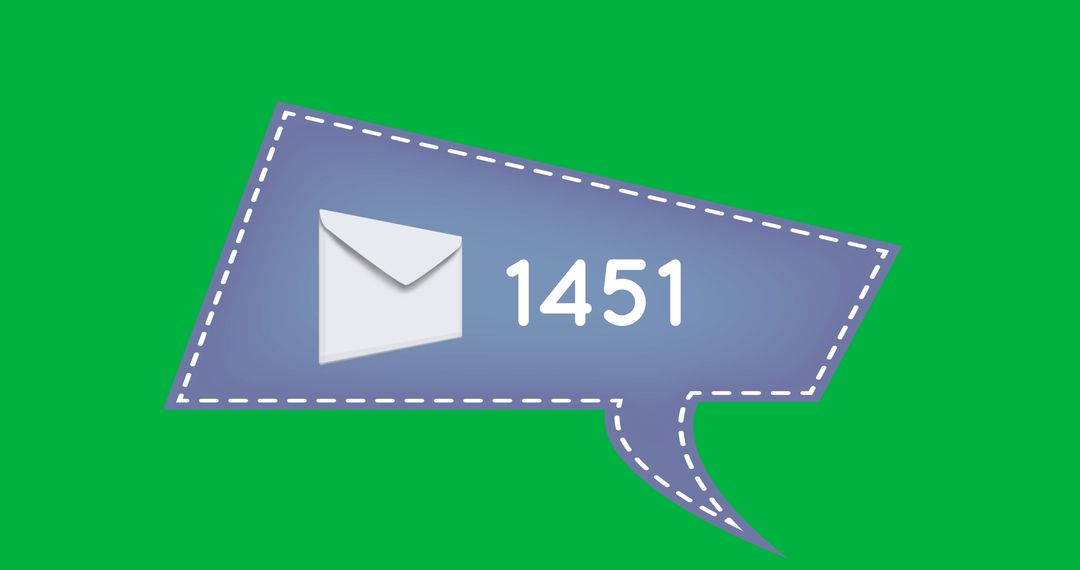 Message Notification Icon on Vibrant Background