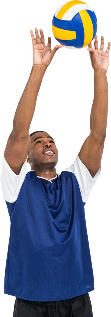 Athletic Sportsman Reaching for Volleyball Transparent Background - Download Free Stock Images Pikwizard.com