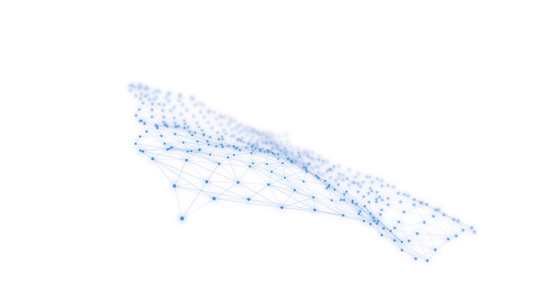 Glowing Blue Transparent Atomic Structure Illustration