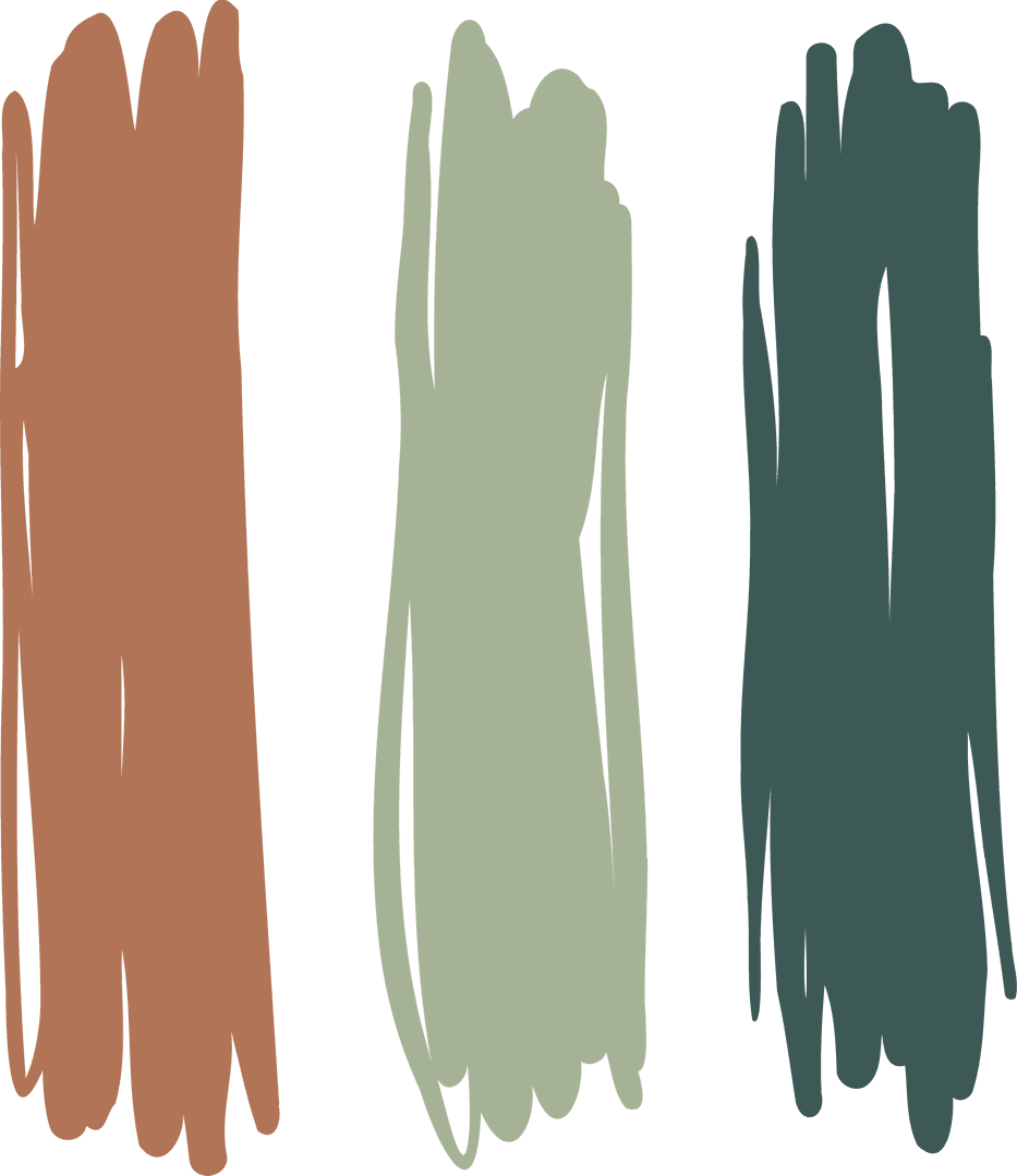 Earth-Tone Swatch Trio on Transparent Background for Creative Design