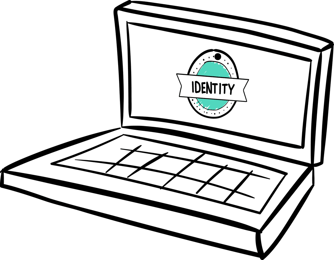 Laptop Icon Displaying Identity Concept on Transparent Background - Download Free Stock Images Pikwizard.com