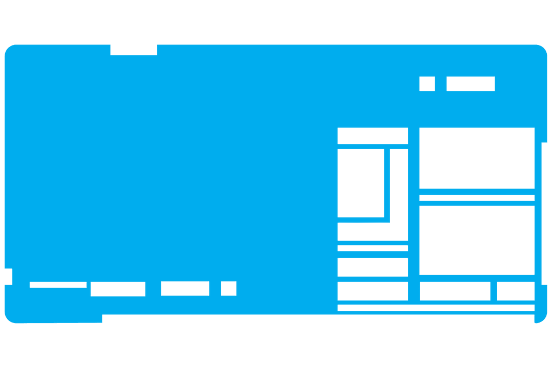 Blue Abstract Shapes on Transparent Background Vector Illustration