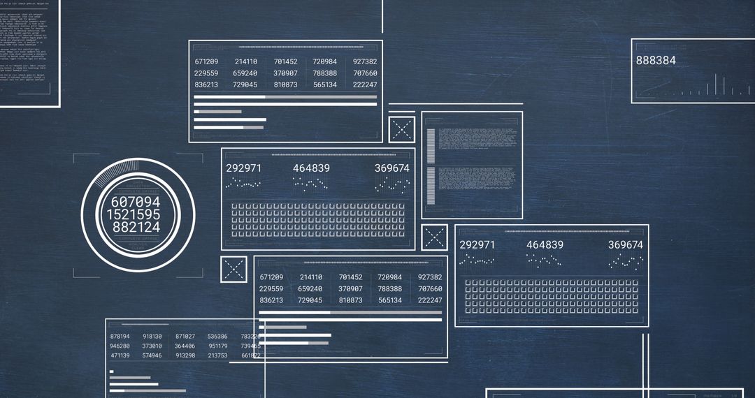 Futuristic Interface with Data Processing Technology