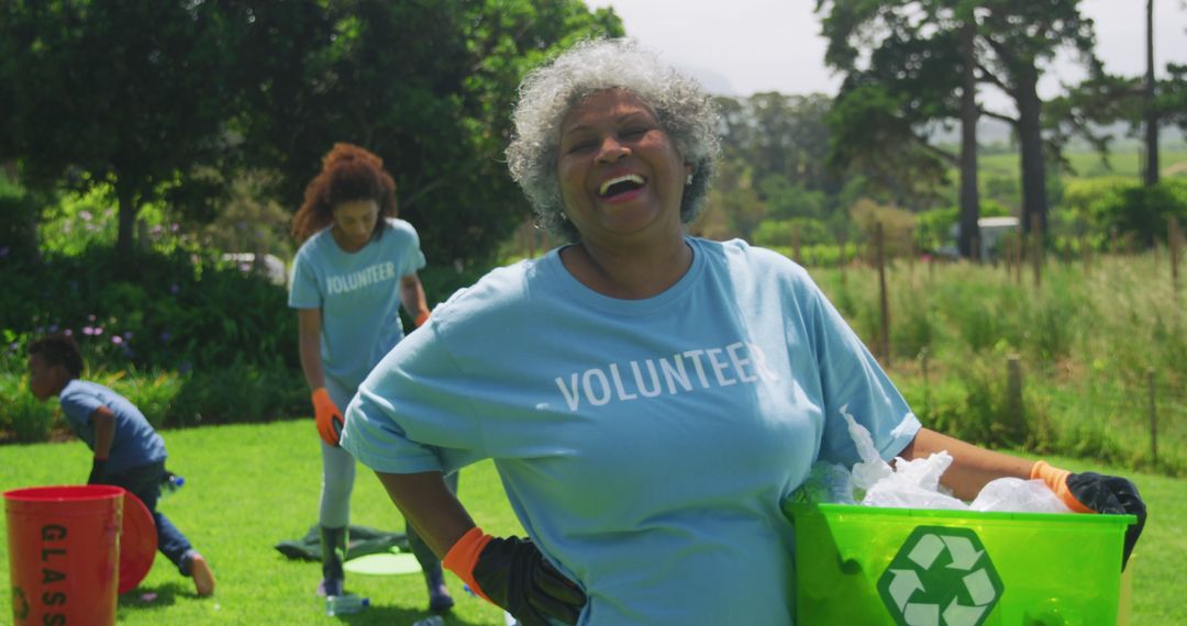 Senior Woman Volunteering Outdoors for Environmental Cleanup - Free Images, Stock Photos and Pictures on Pikwizard.com