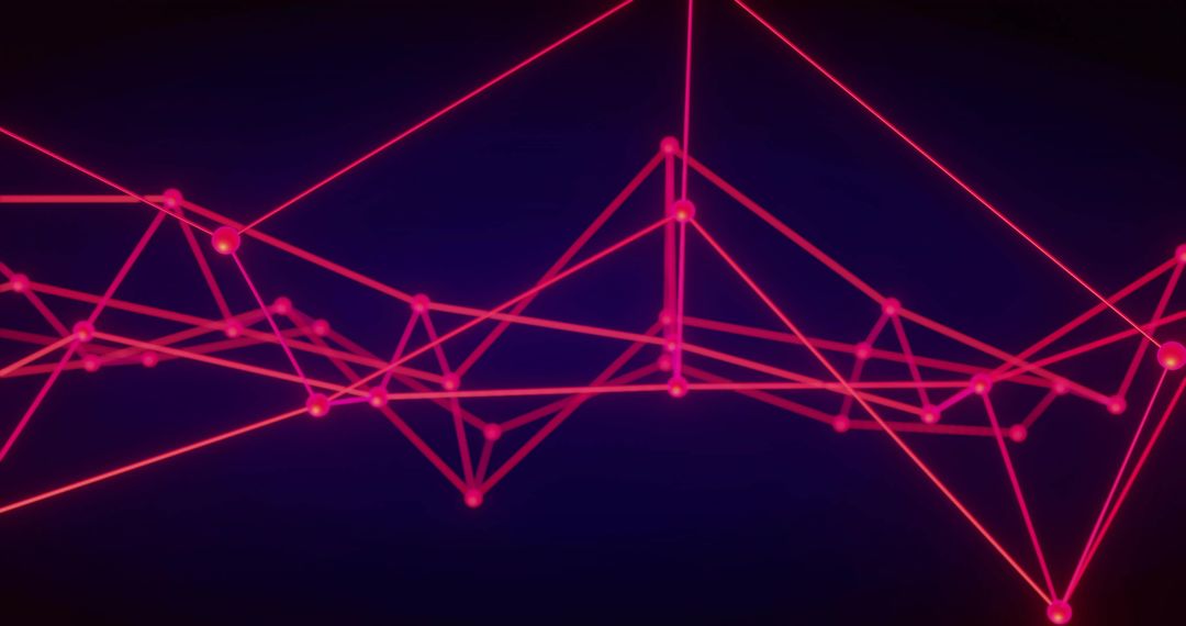 Abstract Glowing Network Structure on Dark Background