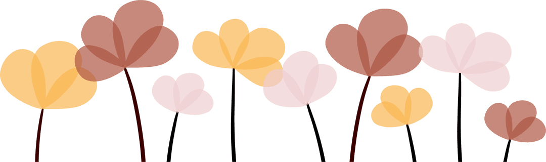 Transparent Pastel Abstract Floral Artwork with Floating Blossoms