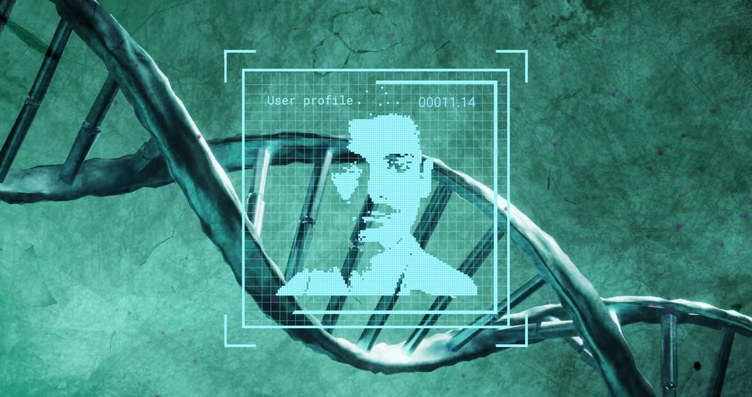 Biometric Technology and DNA Analysis Concept