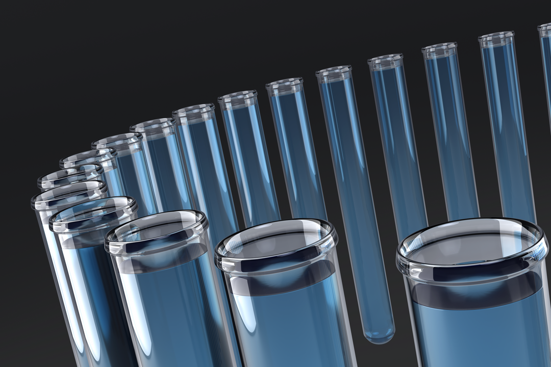 Transparent Test Tubes with Blue Solution in Laboratory Setting - Download Free Stock Images Pikwizard.com