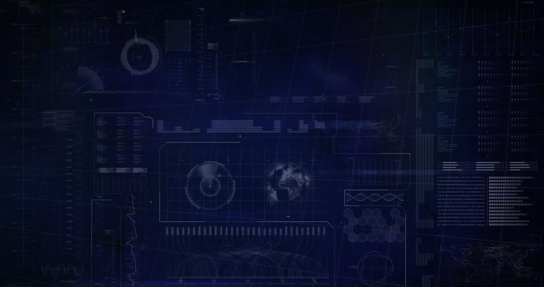 Futuristic Digital Interface with Hexagonal Data Analysis - Free Images, Stock Photos and Pictures on Pikwizard.com