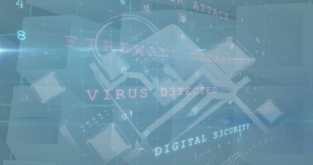 Cybersecurity Threat and Protection Digital Overlay Concept