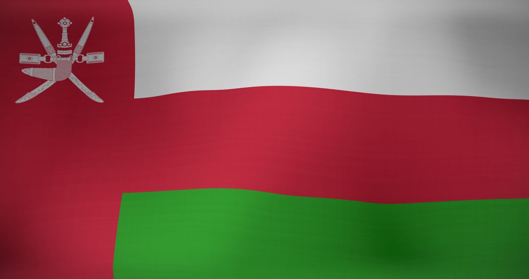 Waving Flag of Oman Symbolizing National Pride and Unity