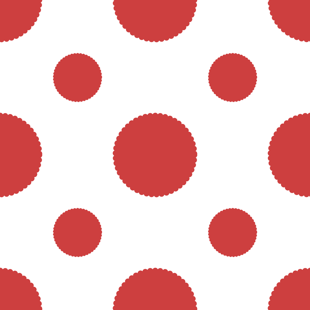 Red Circles Pattern on Transparent Background