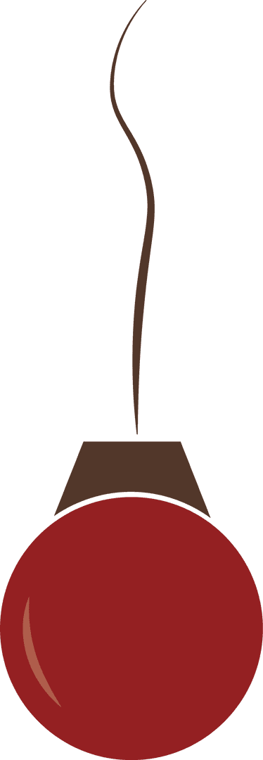 Red Ornamental Christmas Bauble on Transparent Background