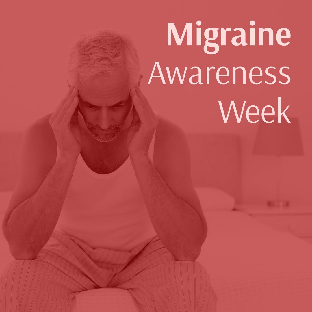 Senior Male Suffering Migraine During Awareness Week - Download Free Stock Templates Pikwizard.com