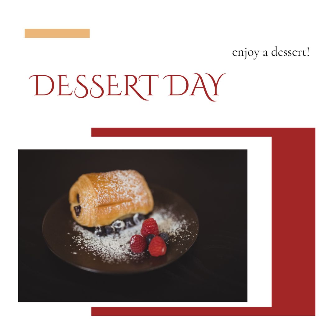 Celebration of Dessert Day with Pastry and Berries