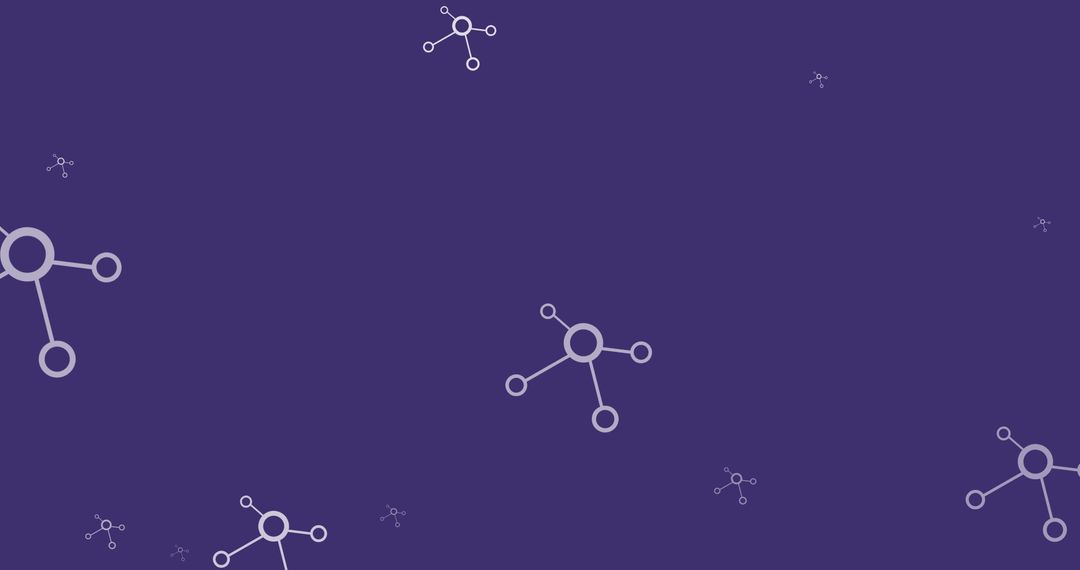 Global Networking Connections on Purple Background