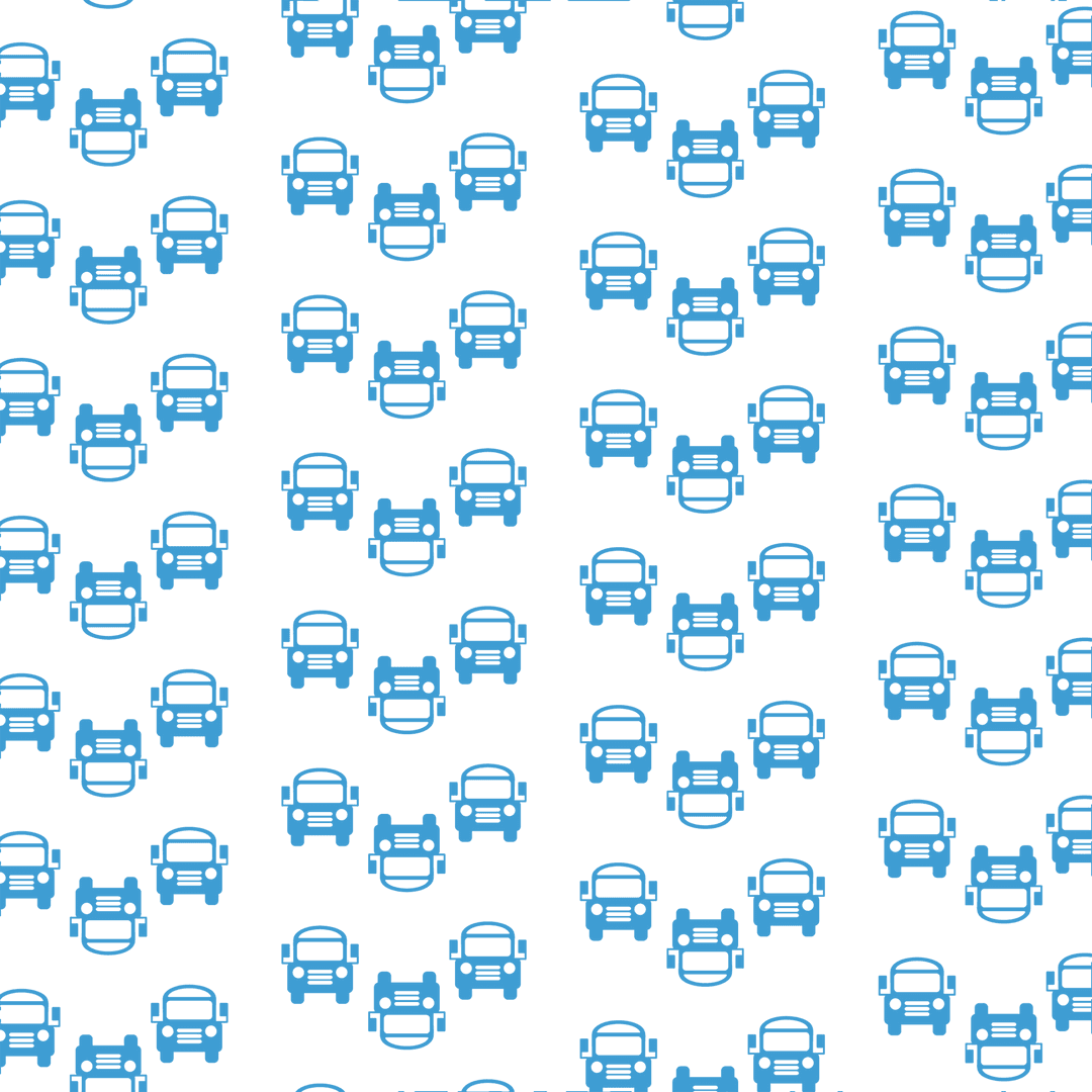 Seamless Blue Icon Pattern on Transparent Background