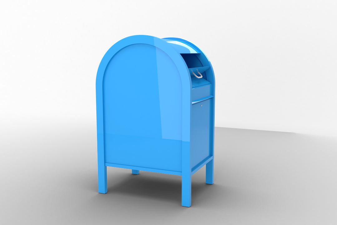 Transparent Blue Mailbox Illustration with Copy Space on Clarity Background - Download Free Stock Images Pikwizard.com