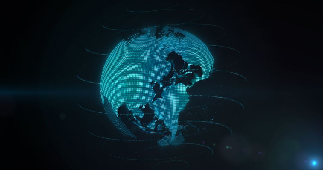 Digital Network Connections on Global Sphere