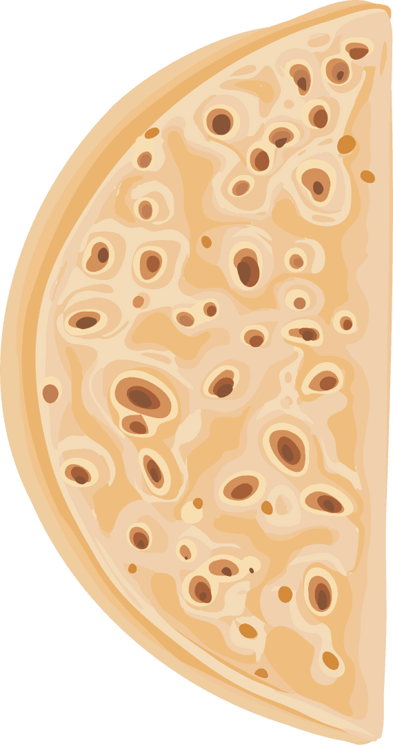 Minimalist Cheese Slice Design on Transparent Background