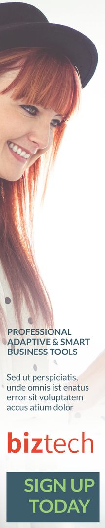 Vibrant Woman Showcasing Professional Business Tools