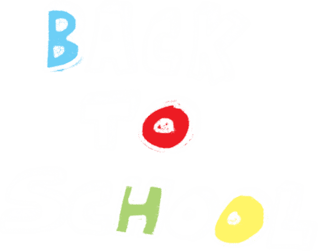 Colorful Back to School Text on Transparent Background Vector