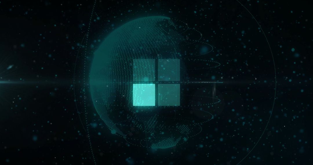 Futuristic Digital Data Networks Over Globe Concept