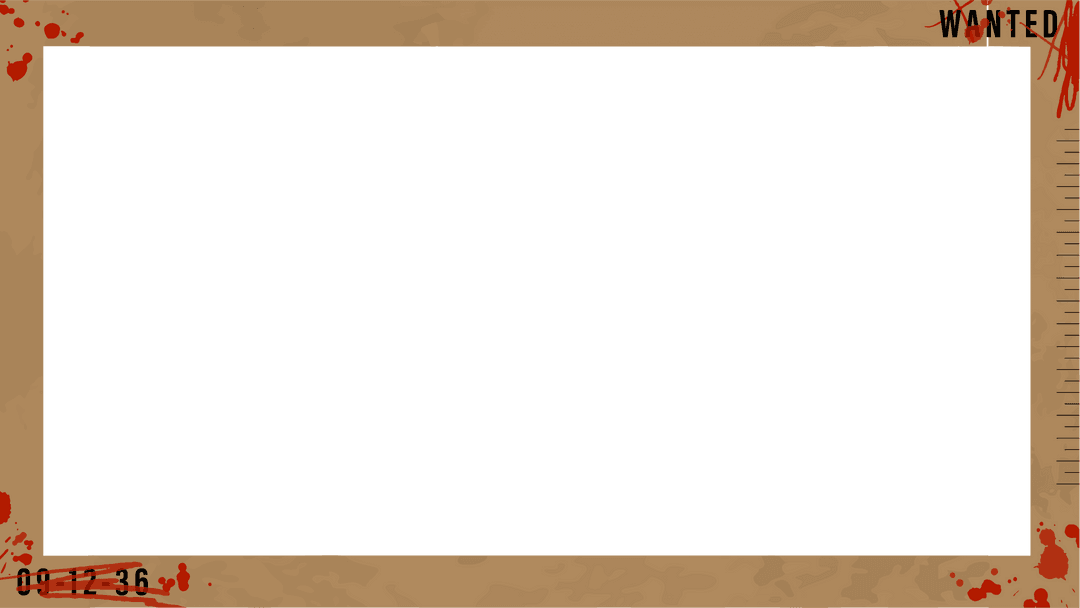 Transparent Wanted Poster Frame with Teal Center and Tan Splatter Border