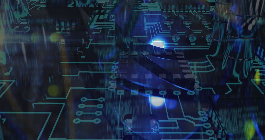 Futuristic Microprocessor and Circuit Board Background
