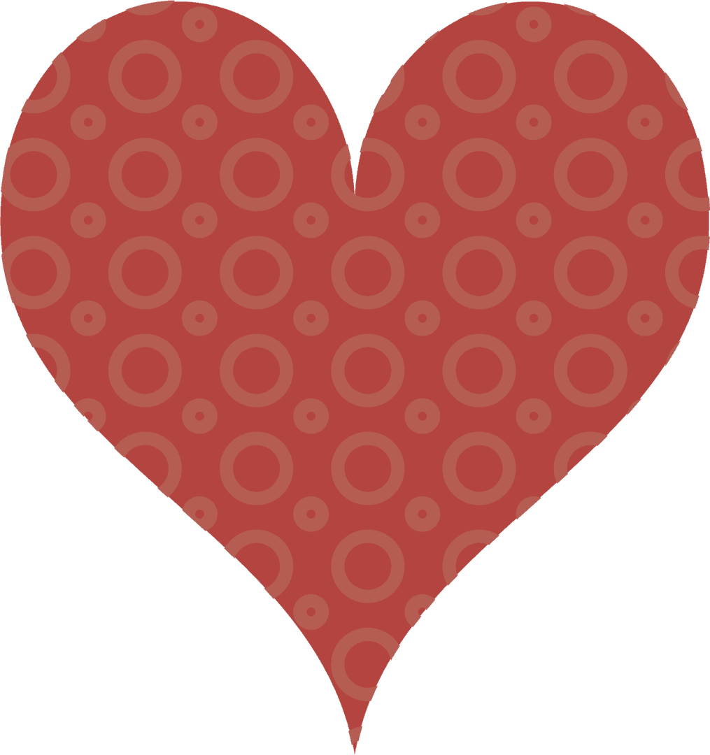 red heart with circular pattern on transparent background illustration - Download Free Stock Images Pikwizard.com