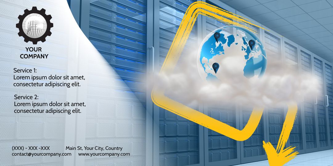 Global Cloud Computing Connectivity with Digital Globe - Download Free Stock Images Pikwizard.com