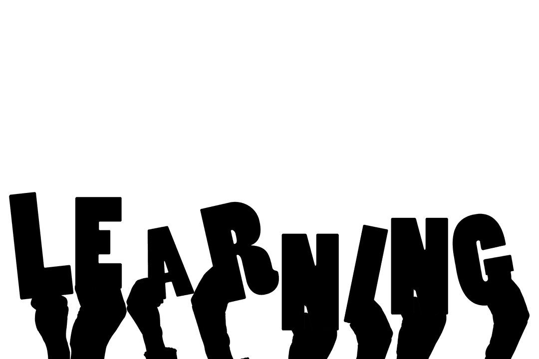 Hands Holding Learning Text with Transparent Background