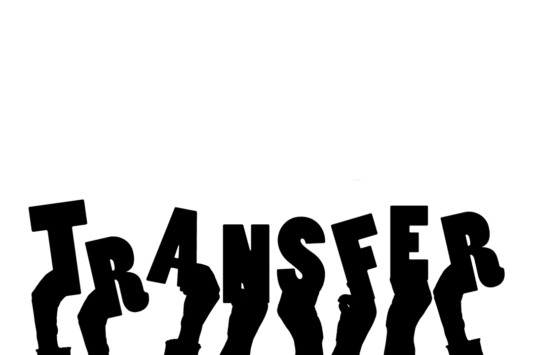 Digital Hands Sharing Transfer Text on Transparent Background