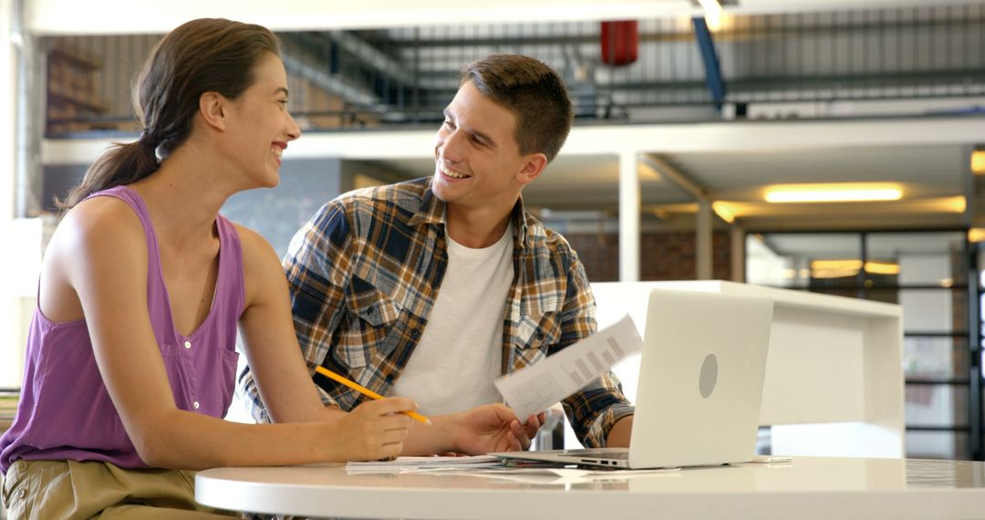 Students Collaborating on Study Session in University Library