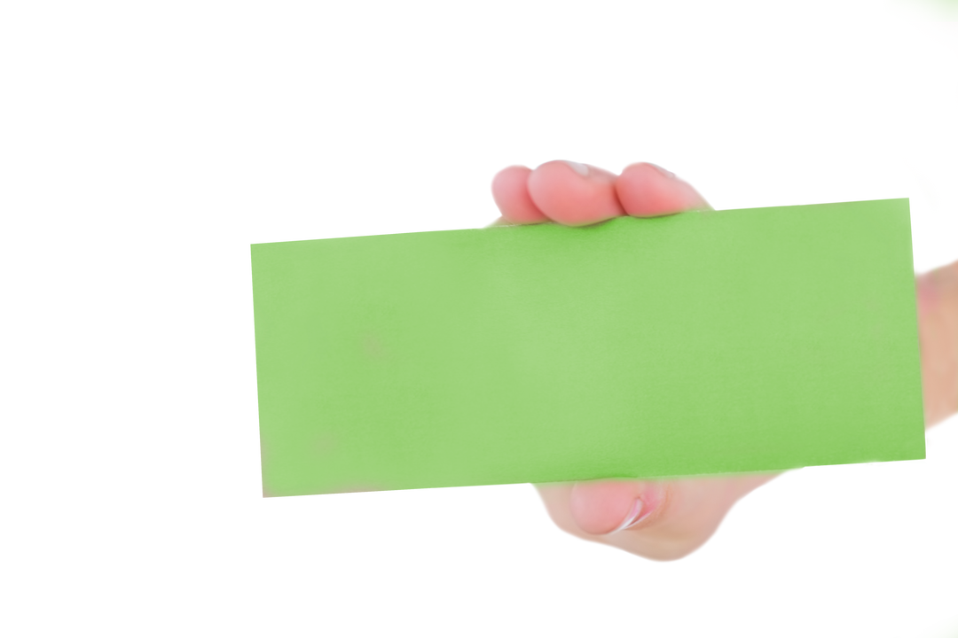 Hand Holding Green Card Vector with Copy Space, Transparent Background Illustration - Download Free Stock Images Pikwizard.com