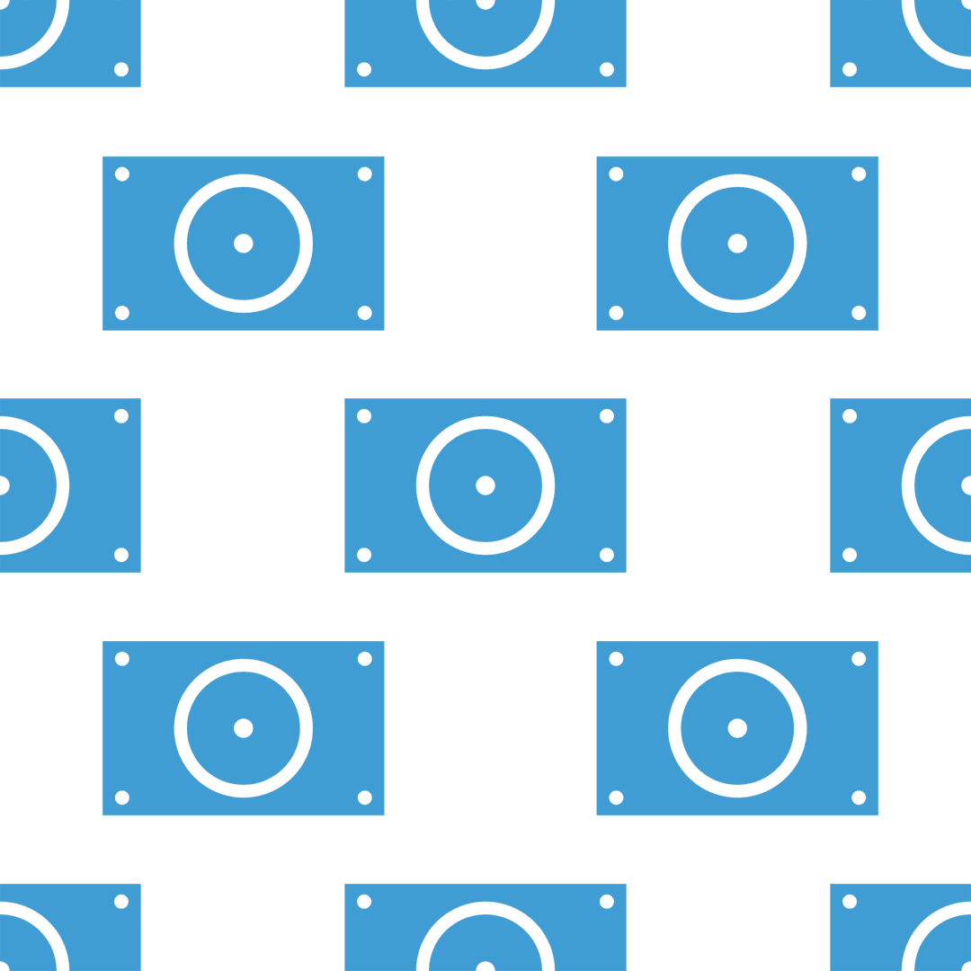 Blue Circular Geometric Pattern on Transparent Background