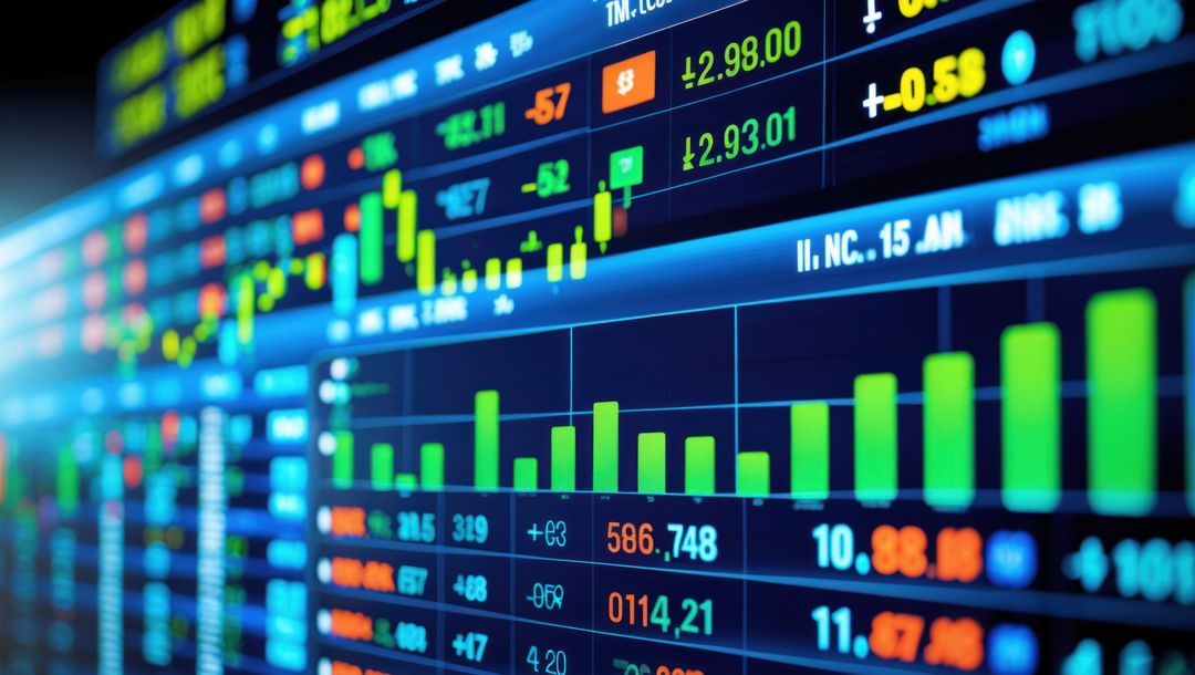 Dynamic Financial Visualization with Digital Trading Data Displays
