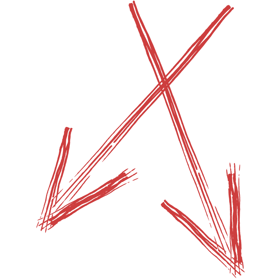 Red Sketch Arrows Overlapping on Transparent Background for Direction Concepts - Download Free Stock Images Pikwizard.com