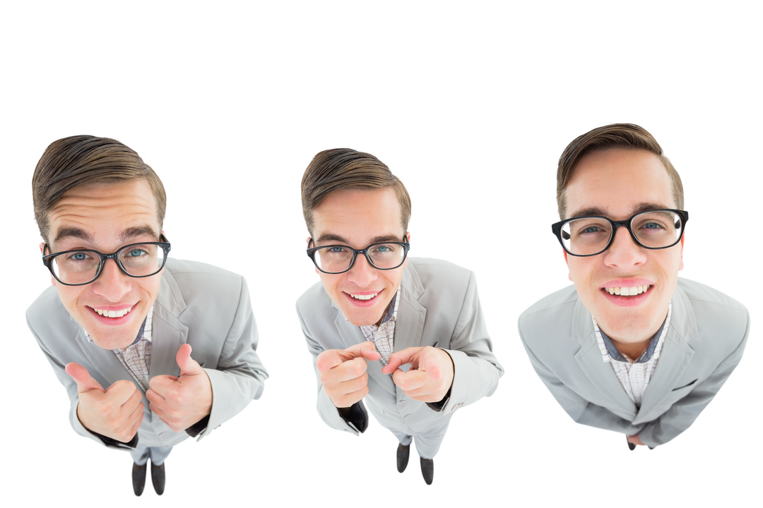 Transparent Enthusiastic Businessman Giving Thumbs Up Pose - Download Free Stock Images Pikwizard.com