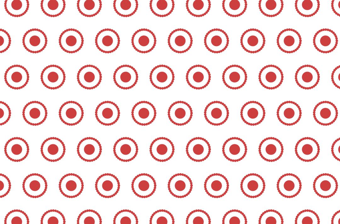 Seamless Red Circles Pattern on Transparent Background