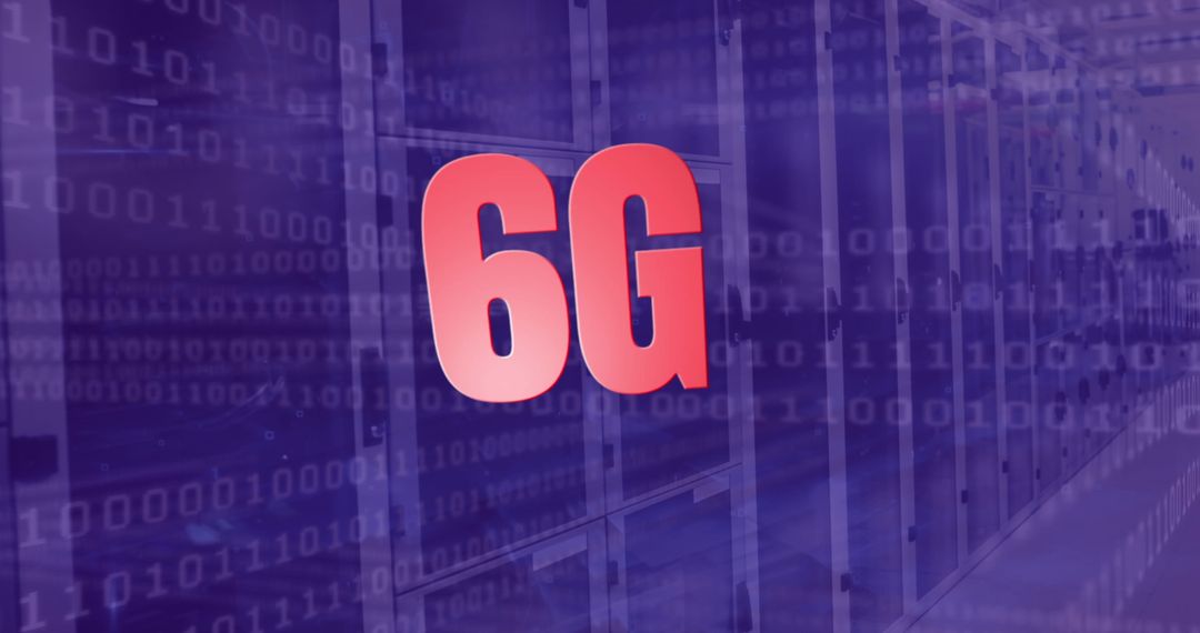 6G Technology Overlaid on Digital Data Stream