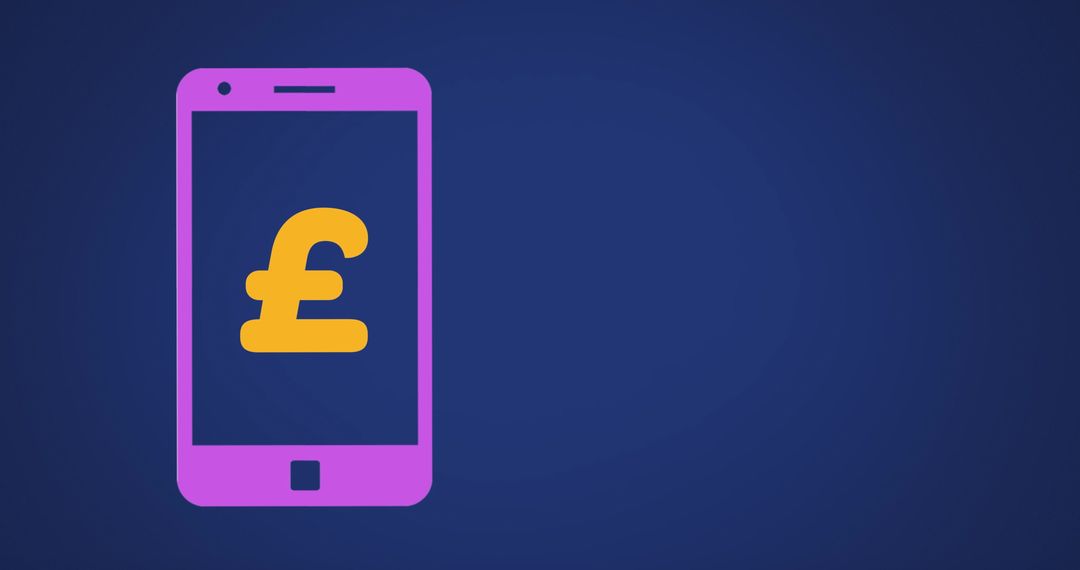 Mobile Financial Transaction with Pound Symbol on Screen