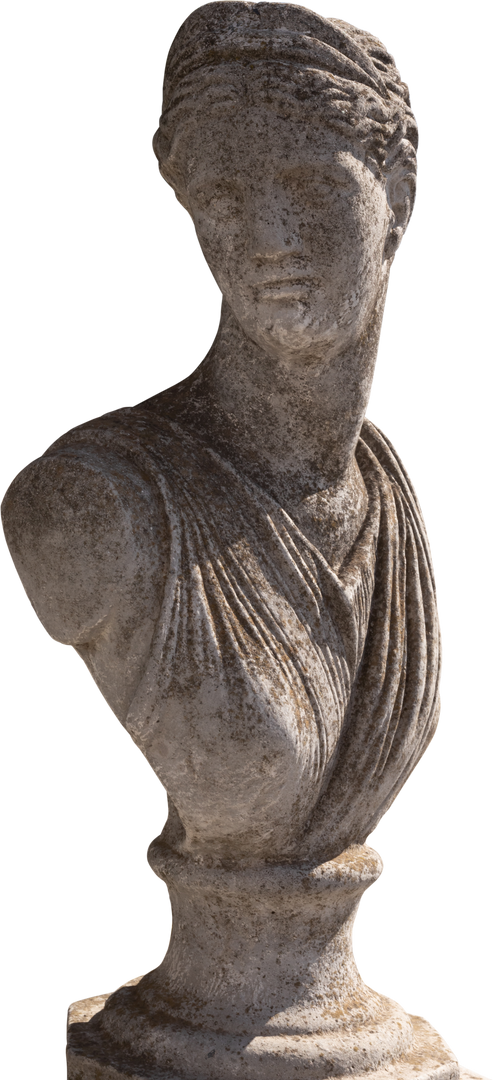 Transparent Weathered Stone Sculpture Of Woman Bust Showing Historical Art - Download Free Stock Images Pikwizard.com