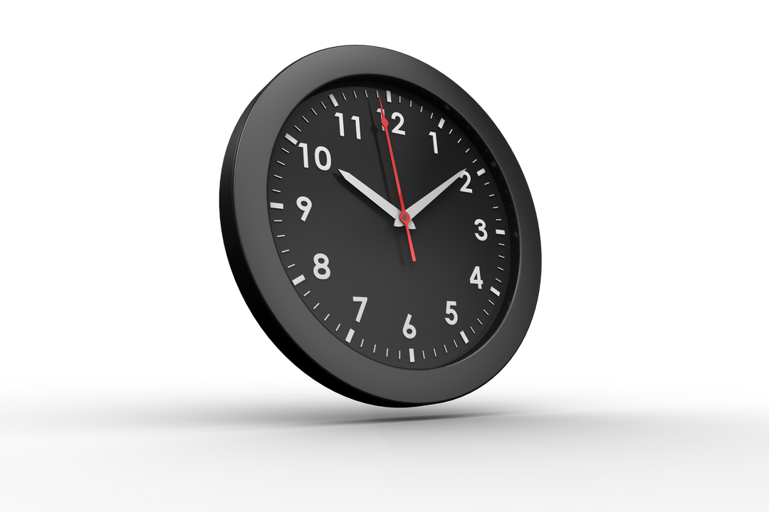 Transparent Clock Floating in Dark Space with Shadow - Download Free Stock Images Pikwizard.com