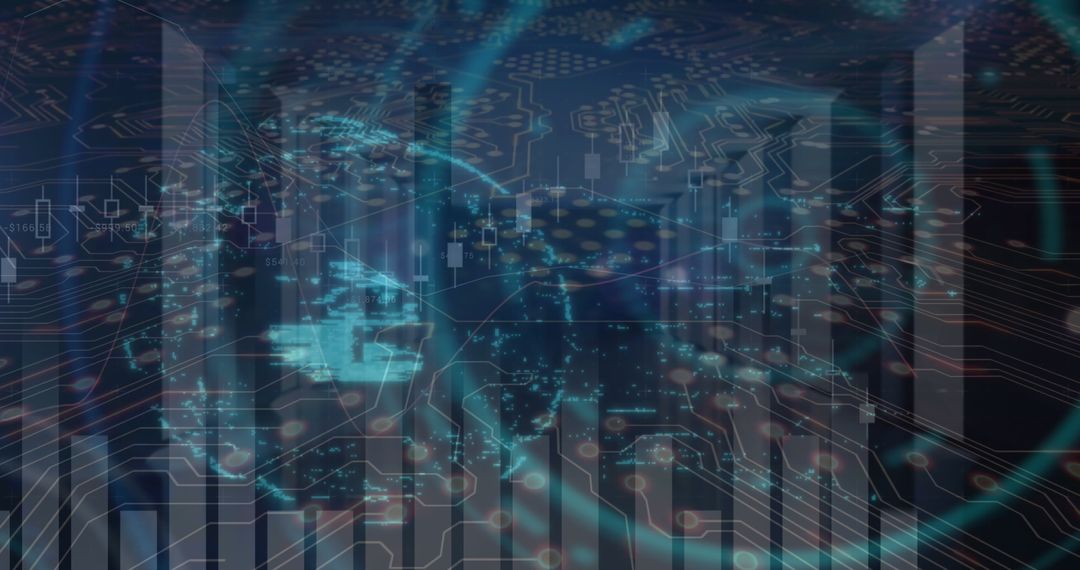 Abstract Digital Finance and Data Analytics Concept Art