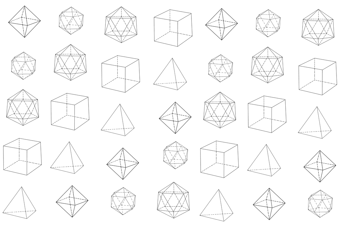 Digital Mathematical Figures on Transparent Background