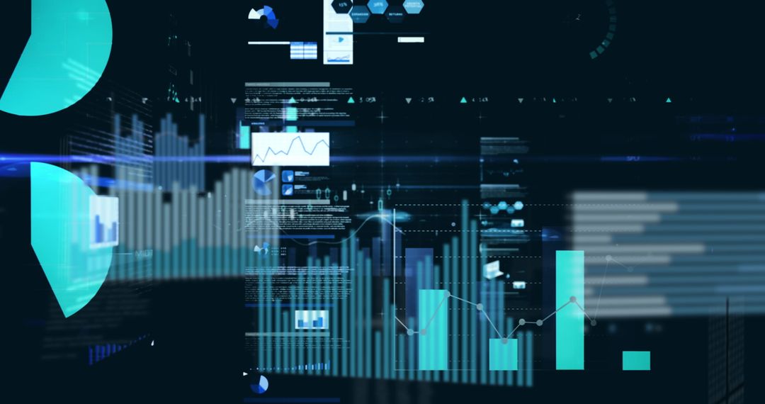 Colorful Financial Graphs and Data Visualization