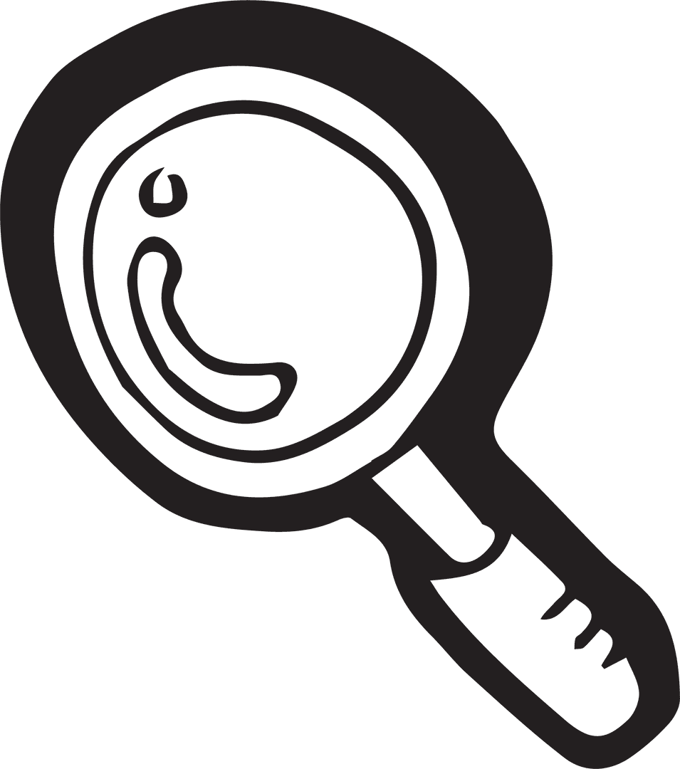 Digital Magnifying Glass on Transparent Background
