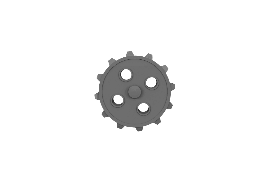 Gray Gear Cog Icon on Transparent Background Illustrating Workflow Concept
