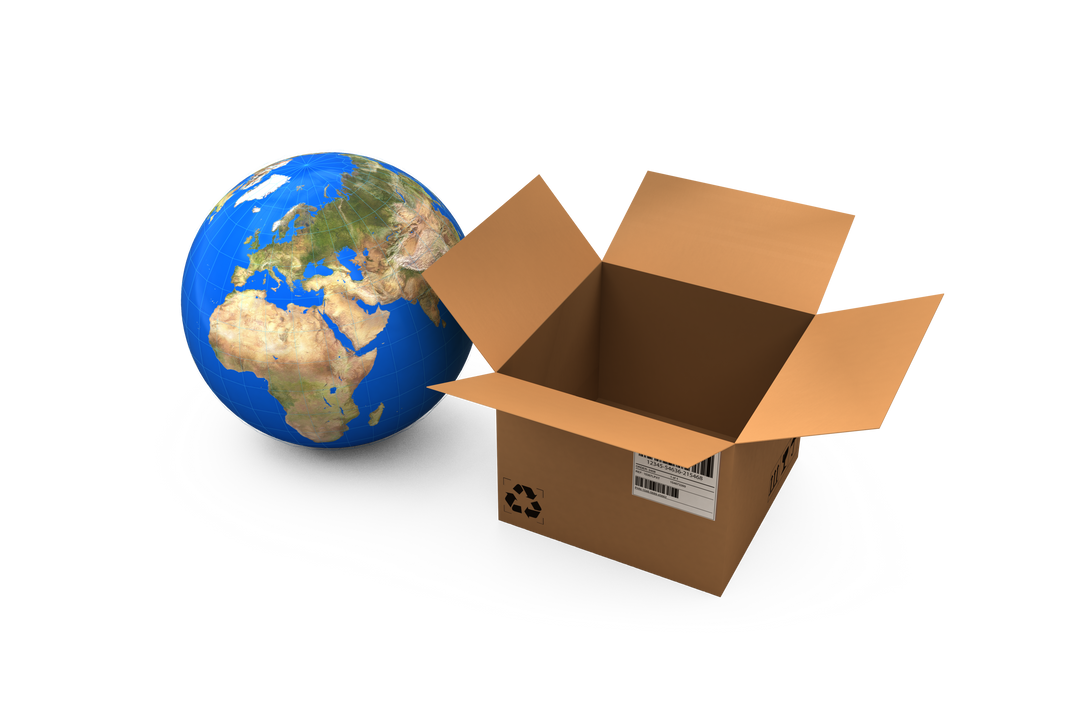 Transparent Earth Next to Open Cardboard Box - Download Free Stock Images Pikwizard.com